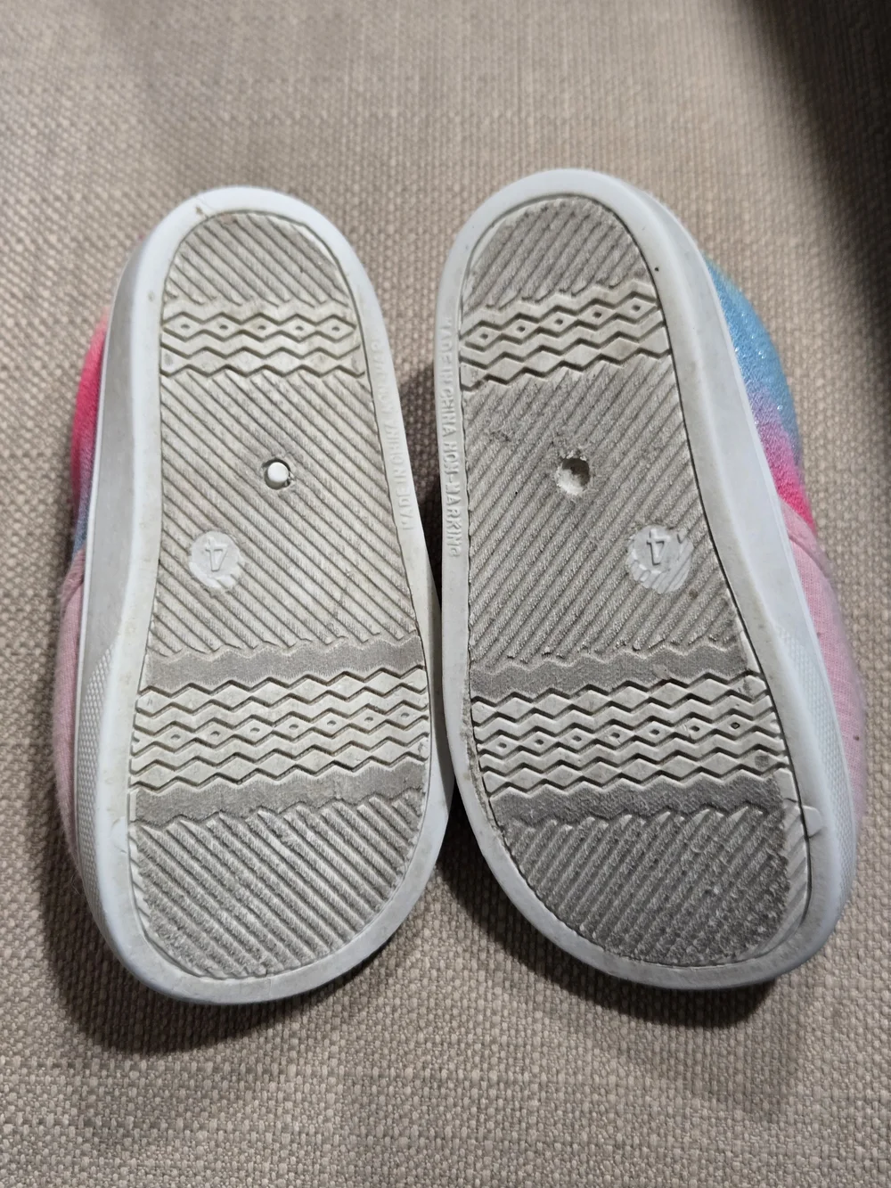 Toddler Pink Cat Slip-On Shoes with Rainbow Trim